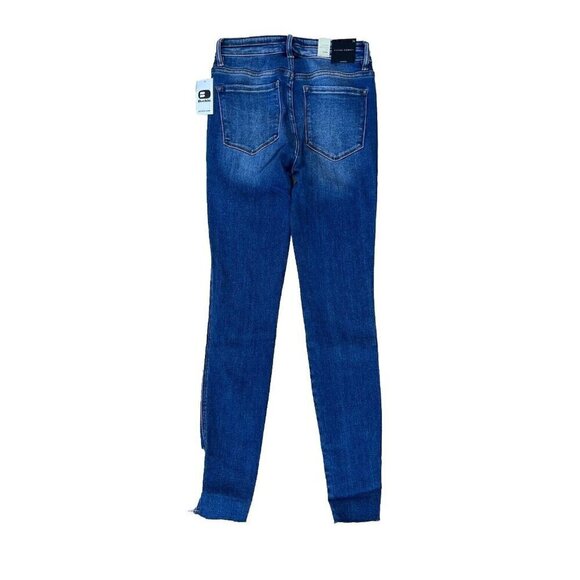 Flying Monkey Women's Blue Denim Mid-Rise Ankle Skinny Jeans Size 26 - Picture 9 of 13